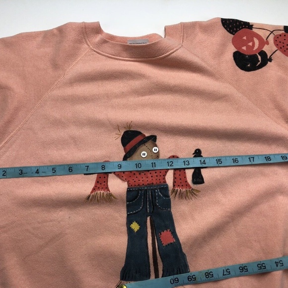 Vintage 80s Halloween Fall Scarecrow 1980s Sweatshirt Size S/M Hanes Made In USA - Picture 7 of 9